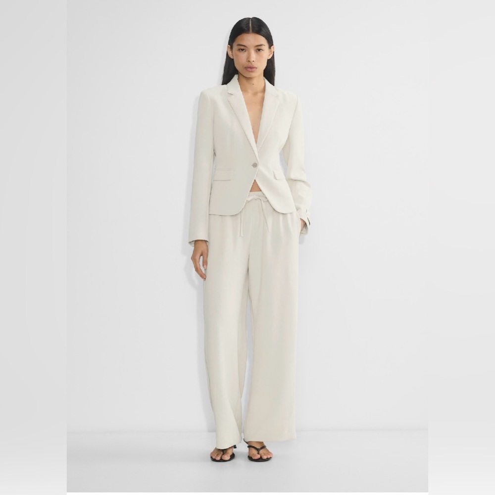 Aritzia Wilfred Etiquette Blazer | Matte Pearl Cream White | Size 4 BNWT - Picture 3 of 15